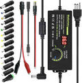 Universal Power Supply 3V~36V 4A 144W Adjustable Variable 3V 5V 6V 9V 12V 15V 18V 20V 24V 30V 36V Switching AC/DC Adapter Charger, 100V-240V AC to DC Converter with 14 Tips, Polarity Converter