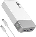 JUOVI J2621 Power Bank Portable Charger 20000mAh 45W, PD3.0 QC 4.0 Fast Charging Battery Pack with LED Display,2 USB-C,2 USB-A for iPhone 15 16, MacBook