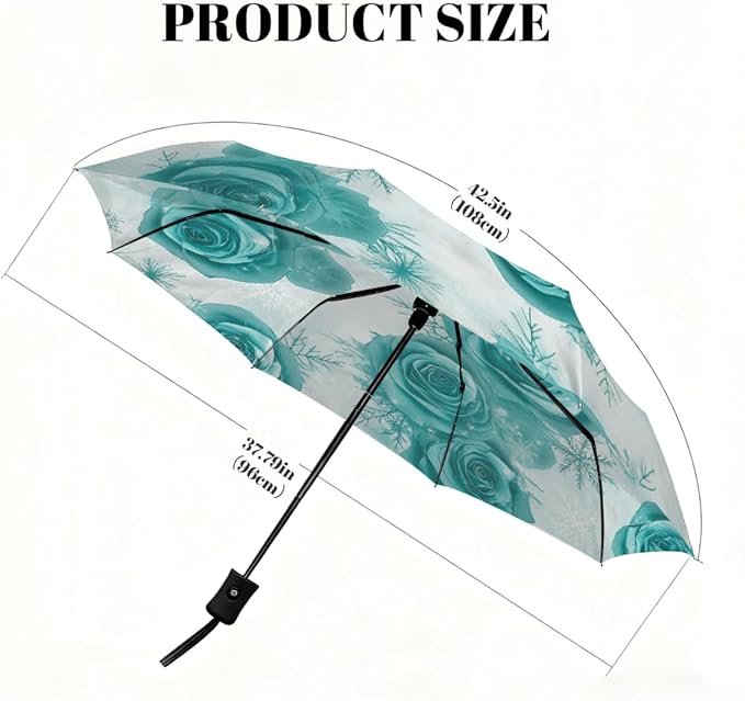 Auto Open Close Umbrellas for Rain and Sun,Folding Windproof Travel Umbrella Summer Pink Flamingos Artwork for Women Men