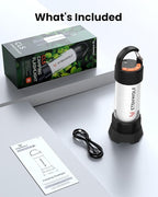 ETENWOLF 2-in-1 Lantern and Flashlight,6 Modes 1000LM Rechargeable Camping Light,5000mAh Super Bright Flashlight with UV,Waterproof Portable Tent Light for Camping,Emergency Light,Power Outage