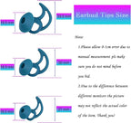Ear Bud Pads Replacement Ear Tips Silicone Earbud Tips Compatible with Bose Quietcomfort and Sport Headphone Rubber Tips Earbud Covers Eartips 3 Pairs S M L Blue