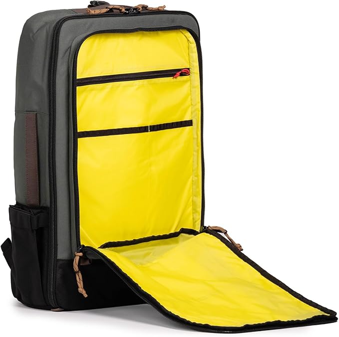 Topo Designs Global Travel Bag – 30L or 40L - Carry-On Compliant Most Airlines, Durable Travel Duffel Bag, Clam Shell Main Pocket, Laptop Sleeve, Backpack, Luggage (40L / Woodland/Forest)
