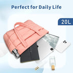 TOPDesign Puffer Tote Bag for Women, Lightweight Puffy Handbag with Compartments, Quilted Shoulder Bag for Work, Travel, Gym