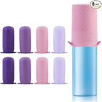 Mrsdry Bottle Covers for Travel, Leak Proofing, Travel Size Container Silicone toiletry sleeves, Leak Locks Travel Accessories for Shampoo Wash Body Bottles and other beauty and personal care(8pcs)