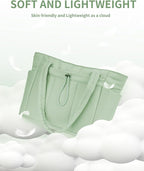 Wandering Nature Puffer Tote Bag with Cup Holder & Laptop Compartment & Trolley Sleeve for Travel, Work, Nurse, Women