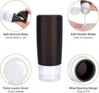 vodvob TSA Approved Travel Bottles Set, 16 Pack Leak Proof Silicone Refillable Containers for Toiletries, Perfect for Shampoo, Conditioner, Lotion & Travel Essentials (tz-4)