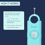 She’s Birdie 3.0 New Version – The Original Personal Safety Alarm for Women by Women–Loud Siren, Flash Light and Rechargeable Battery in a Variety of Colors (Aqua Blue)