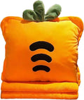 Fruit Throw Blanket and Pillow Set, Travel Blanket Compact Convenient Bed Throw Pillows with Airplane and Car Suitable for Office Nap Time (A, 39in x 31in)