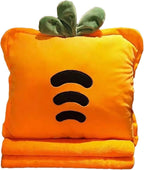 Fruit Throw Blanket and Pillow Set, Travel Blanket Compact Convenient Bed Throw Pillows with Airplane and Car Suitable for Office Nap Time (A, 39in x 31in)