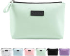 Cosmetic Bags for Women Small Makeup Bag for Purse Pu Leather Makeup Pouch Travel Makeup Bag with Zipper Make Up Bag for Travelling