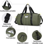 Gym Bags for Men with Side Pocket, 38L Sports Gym Duffle Bag with Wet Pocket&Shoe Compartment, Large Waterproof Sport Duffel Bag for Travel, Sports, Workout(Olive Green)