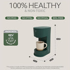 WILLOW Eco Series Single Serve Coffee Maker for K Cup and Ground Coffee, 6 to 12oz Brew Sizes with Strong Brew Option, Small Coffee Machine with Removable Reservoir & Reusable Filter, Eco-Friendly