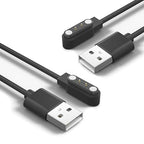 Compatible with IOWODO W60 & Blackview W60, R50pro, R30 Pro Smart Watch Charger, [2-Pack] Magnetic Charging Cable Smartwatch Charger for W60Smart Watch（Black&Black）