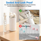 4 in 1 Travel Dispenser Bottle, 4-in-1 Refillable Travel Dispenser Bottles, 4 Pack 30ML Travel Bottles for Toiletries, 2026 New Portable Travel Containers for Shampoo Lotion Conditioner (White)