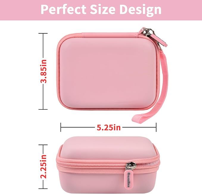 casmilee Portable Charger Power Bank Case for 2PCS Swyop/for Feob/for Charmast/for JEJILL/for LanLuk/for VEGER/for iWALK/for Taegila/for Kuulaa and More Small Charging Battery Pack - Bag Only (Pink)