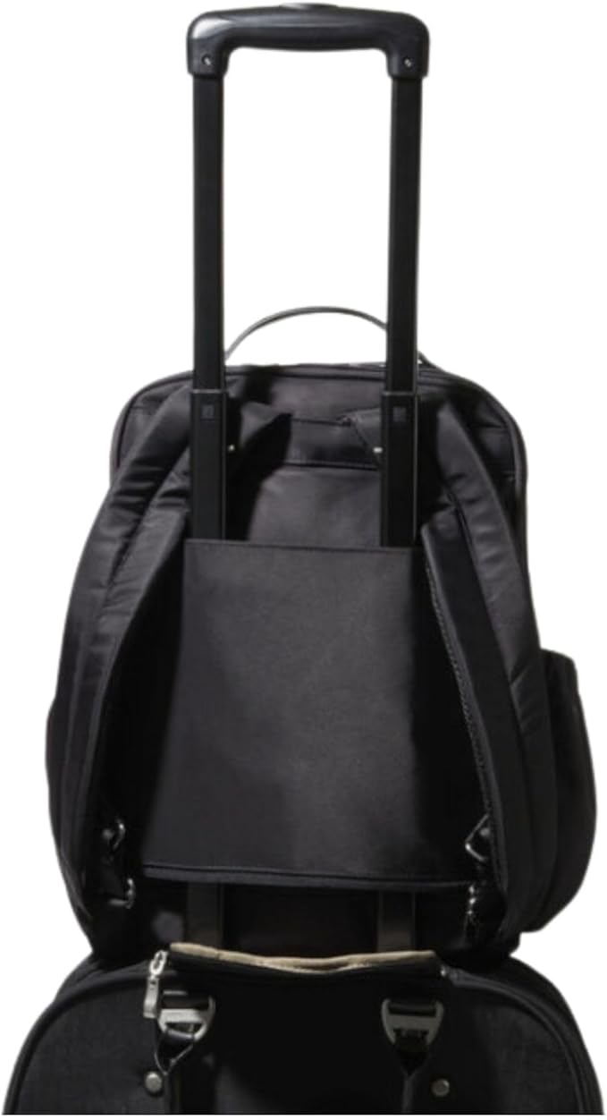 Baggallini Tribeca Expandable Laptop Backpack - 15"x11" Lightweight RFID Computer Bag for Work & Travel with Luggage Sleeve