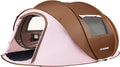 EchoSmile Pop Up Camping Tent, 2/4/6 Person Easy Setup Tent, Water Resistant Dome, Portable with Carry Bag