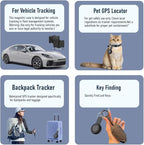 Car GPS Tracker for Vehicles - Hidden Tracking Devices for Cars, Available for Android and iOS, No SIM Card Required, Real Time Car Locator Work, Car Vehicle Tracking Device for Car, Wallet, Pet