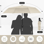 Seniny Windproof Travel Umbrella, Automatic Umbrellas for Rain, Portable & Compact Umbrellas for Backpack, Strong UV for Protection, Folding Small Sun Umbrella for Car, Walking