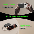 Ouotoo New for Magsafe Portable Charger,5000mAh Power Bank with Type-C 20W PD Fast Charging Travel, Lightweight and Slim, LED Display for Magsafe Battery Pack for iPhone 17/16/15/14/13/12 All Series