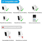 Solar Panel Charger for Ring Camera, Compatible with Ri ng Stick Up Cam, Stick Up Cam Pro, Ring Spotlight Cam Plus/Pro, 6W5V 13ft Charging Cable (Black-2Pack)
