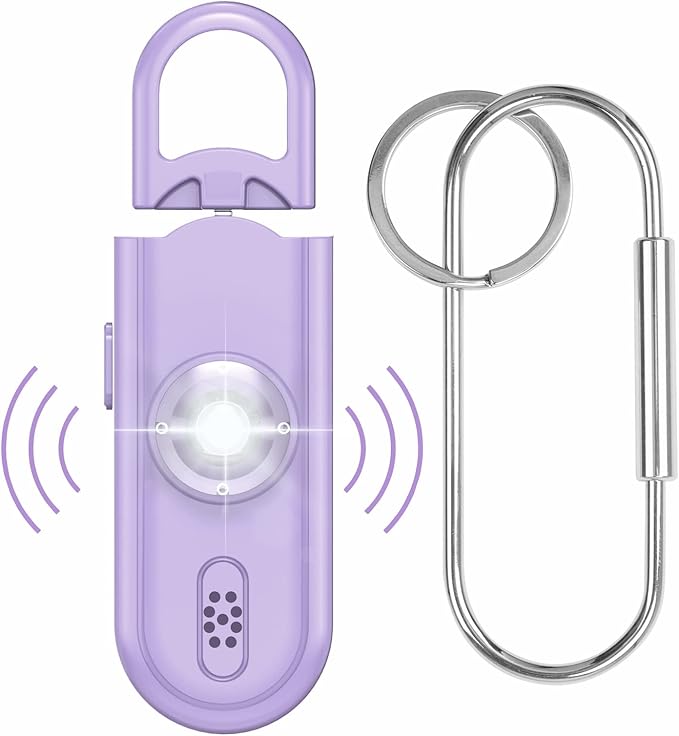Safe Sound Personal Safety Alarm for Women, 130 dB Loud Siren with SOS Strobe Light, Flashlight, Safety Alarm Key Chain Helps Girls, Men, Children, Elders Emergency Call
