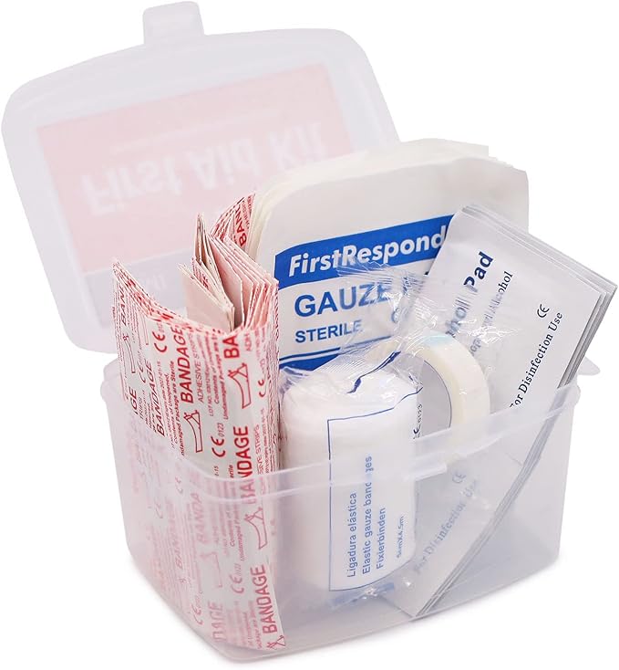 DMI 76-Piece First-Aid Kit, Portable All-Purpose Use for Minor Cuts and Scrapes, Durable Water-Resistant Case, Convenient and Portable for Travel