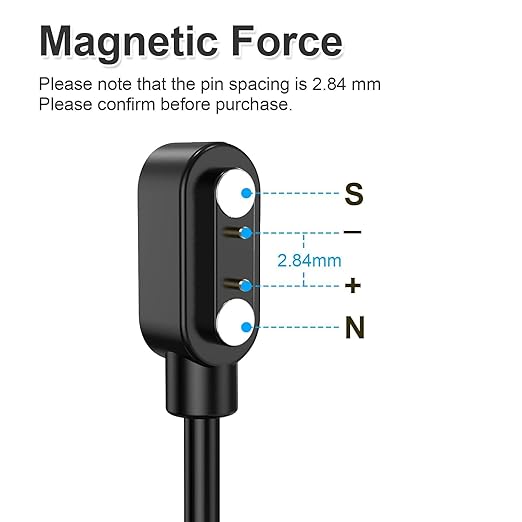 Smart Watch Charger for VeryFit Pro Letsfit, Magnetic USB Smartwatch Charging Cable Compatible with SW021 SW023 SW025 ID205L ID205U ID205S IDW26 IDW25 IDW23 Uwatch 3S 3 2 2S