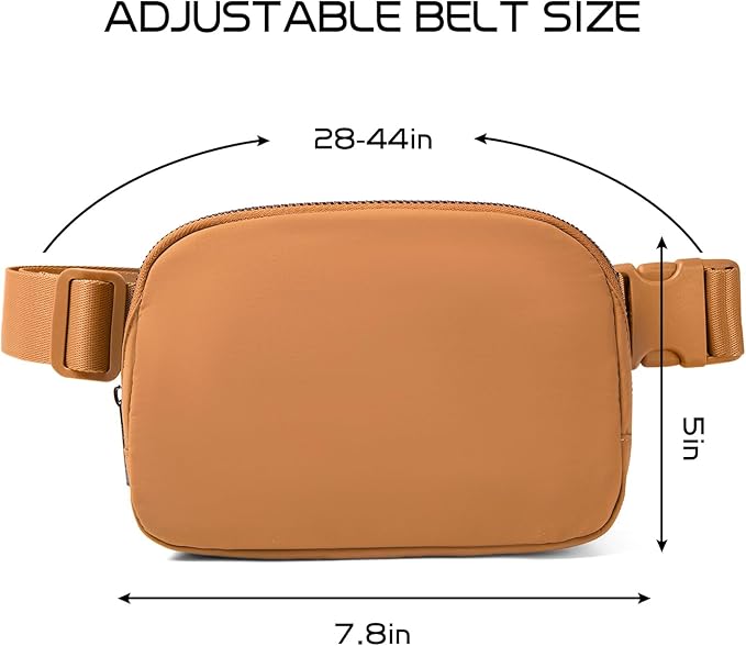 Belt Bag for Women Fanny Pack Crossbody Bags for Women Fashion Waist Packs with Adjustable Strap Gifts for Teenage Girls Women Men (Yellow)