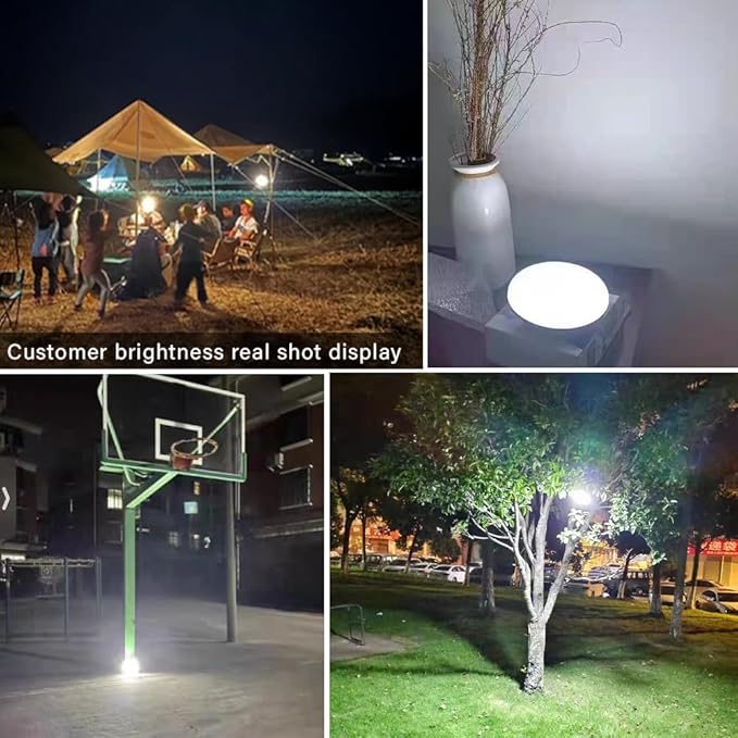 Camping Lights Tent Light 4500 Lumens 45W Rechargeable LED Lantern Magnetic Hanging, Portable USB Outdoor Canopy, Emergency Lights for Home, Lanterns for Power Outages, Ice Shanty Lights--12000mAh
