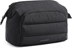 BAGSMART Travel Makeup Bag, Cosmetic Bag Small Make Up Organizer Case,Wide-open Pouch for Women Purse for Toiletries Accessories Brushes,Large Beige