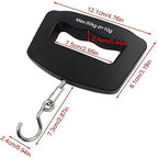 Portable Travel Luggage Electronic Scale, Digital LCD Hanging Box Weighing Scale 110 pounds/50 kilograms, Fishing, Luggage, Gifts (Hooks)