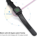 Fast Charger for Apple Watch Charger, Magnetic iWatch Charger to USB A Cable 3.3FT with USB A Wall Plug Adapter for Apple iWatch Series Ultra/10/9/8/7/6/SE/5/4/3/2 (Pink)