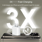 iPhone 17 16 15 Charger Fast Charging 3+3Pack 20W USB C Wall Charger with 6FT Fast Charging Cable Compatible with iPhone 17/17 Air/17 Pro/17 Pro Max/iPhone 16/15 Series, iPad Pro/AirPods