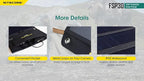 NITECORE FSP30 30W Portable Solar Charger, USB-A & USB 3 Output Ports, High Efficent 4 Foldable Panels for Camping Hiking Van RV Trip Compatible with Phones and Tablets with Nitecore Sticker