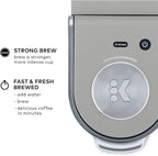 Keurig K-Mini Plus Single Serve K-Cup Pod Coffee Maker, with 6 to 12oz Brew Size, Stores up to 9 K-Cup Pods, Travel Mug Friendly, Studio Gray