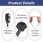2 Pcs USB C Smart Watch Charger, 2-Pin 2.84 mm Magnetic Smartwatch Charging Cable, Replacement Charger Cord Compatible with Letsfit, YAMAY, Willful, UMIDIGI, Fitpolo, Blackview, Dirrelo, Lifebee