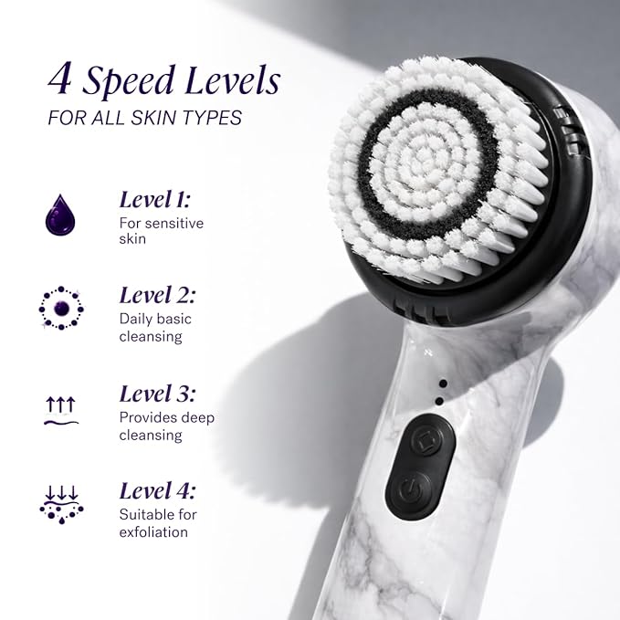 Michael Todd Beauty Soniclear Allure 2026 Reader’s Choice Award Winner Facial Cleansing + Exfoliation Brush System with Antimicrobial Protected Bristles, 4 Speeds, Serum Infusion Head + Travel Case