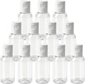 TrendBox 12 Pack Plastic Empty Bottles with Flip Cap for Shampoo, Lotions, Liquid Body Soap, Cream (1 oz / 30 ml)
