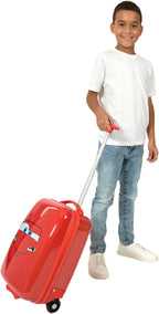 Bioworld Cars Lightning McQueen Big Face 16.5" Toddler Two-Wheel Carry On Luggage