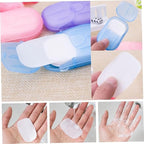 500 Sheets Colorful Disposable Soap Paper 5 Boxes Hand Cleaner Fragrance Mini Color Soaps Paper for school Indoor, Outdoor,Travel,Camping Hiking,Soap Sheet,Foot and Hand Care,Outdoor Recreation