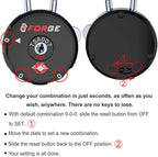 Forge Quality TSA Approved Luggage Locks for Travel Accessories, Suitcase, Pelican case, Ammo Boxes, Set Your own Combination, Zinc Alloy Body-Cable Black 4 Locks