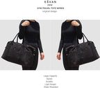 ESVAN Travel Tote Duffel Gym Bag,Weekender Overnight Carry-on Tote Crossbody Bag with Wet Pocket and Trolley Sleeve Upgraded