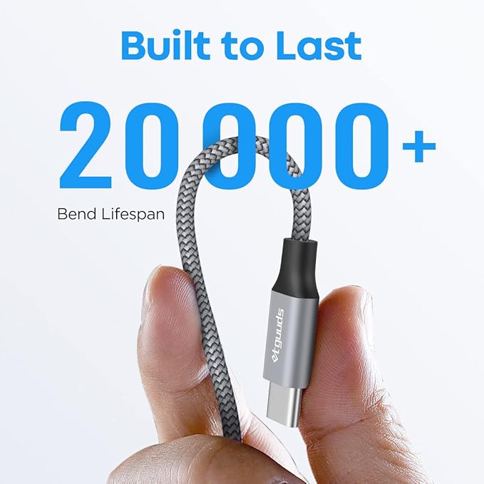 etguuds USB C Cable [20ft/6m], 1-Pack, Long USB-A 2.0 to USB-C Cable, Fast Charging Type C Charger Cord Nylon Braided for Samsung Galaxy Note, LG, Moto, Pixel, Switch, and Other USB C Devices