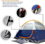 ASFANES Sundome Camping Tent with Rainfly, 2/4/6/10 Person Tent Sets Up in 10 Mins, Weatherproof Shelter for Camping, Festivals, Backyard, Sleepovers, & More