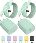 Type C Charger Fast Charging for iPhone 17 16 15,USB C Samsung Chargers Block 25W Super Fast Chargers for Samsung Galaxy S25/S24 S23 S22 S21/iPhone Air/17/17 Plus/17 Pro Max/16 Pro Max/15 Plus(Green)