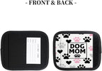 2 Pack Luggage Handle Wrap with Travel Tags - Non-Slip Protective Cover Soft Handle Grips Covers for Suitcase(Dogs Mom)