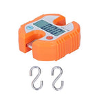 FTVOGUE Digital Hanging Scale, Portable Electronic Hook Scale with Double Accuracy Display for Grocery Shopping and Luggage, 150kg Capacity (Orange)