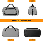 Uarition Heavy Duty Duffle Bag for Men, 55L Large Durable Gym Duffel Bag for Workout, Sports, Travel Gear - Gray