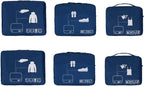 Packing Cubes Set Travel Luggage Organizers Suitcase Lightweight Accessories Navy Blue